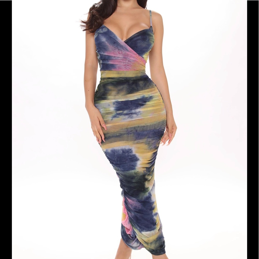 Fashion Nova Tie dye maxi dress